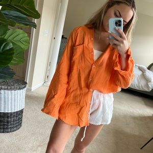 Aerie Coverup Button Down Shirt